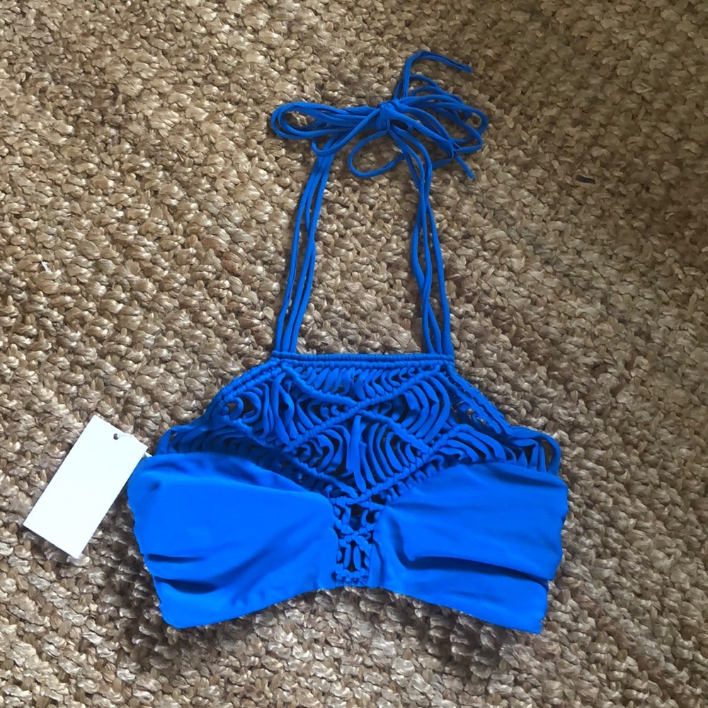 Mikoh crochet halter top Small S